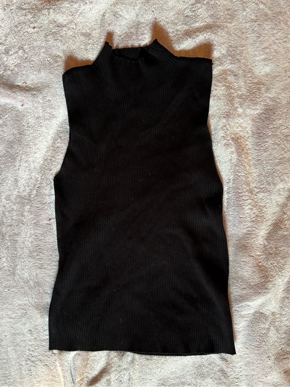 mock neck black top